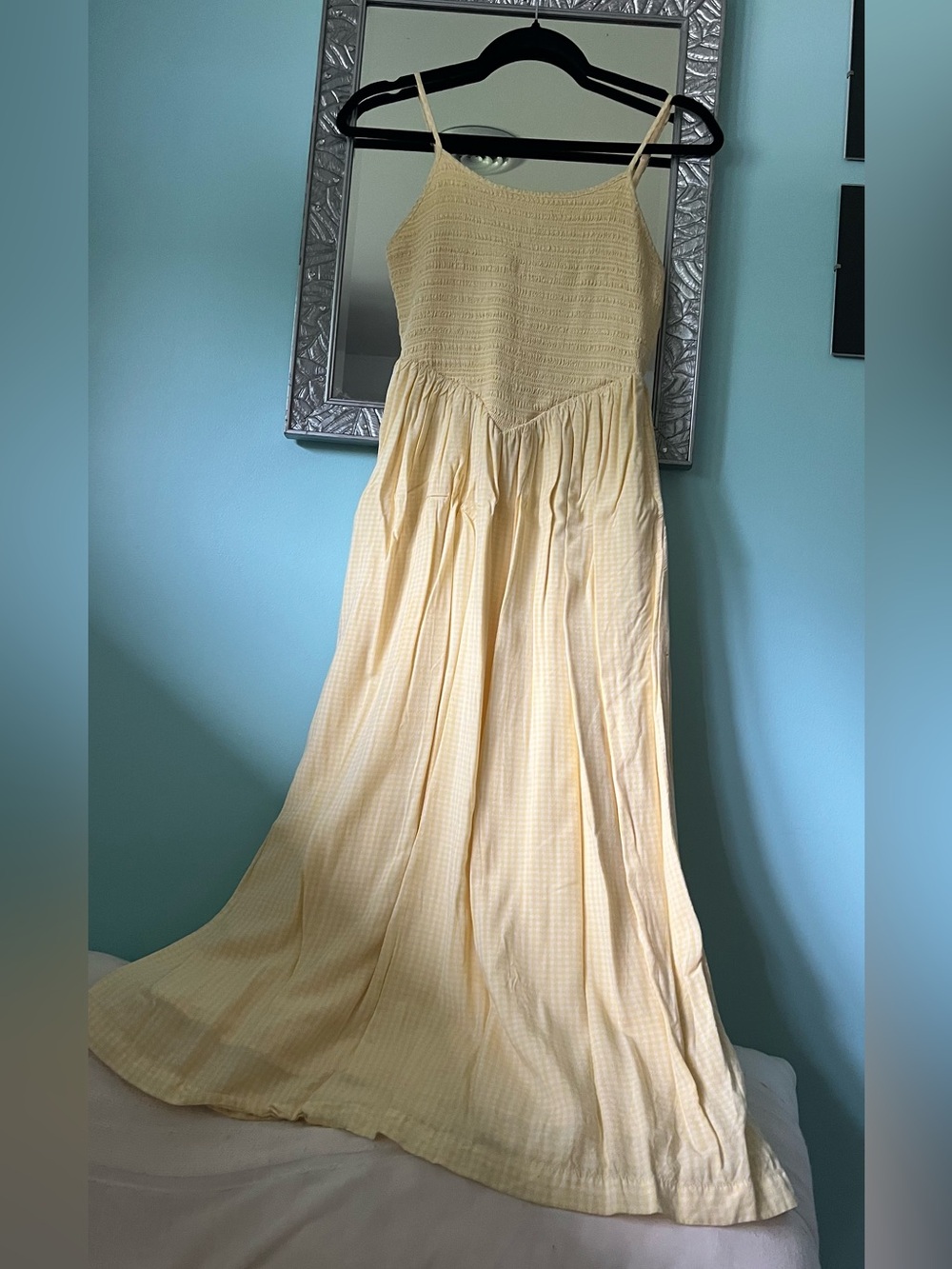 A New Day Yellow Maxi Dress for summer 100% Rayon